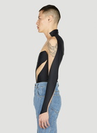 Mugler - Cut Out Illusion Bodysuit in Black