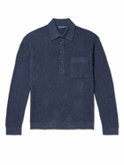 Frescobol Carioca - Murilo Slim-Fit Ribbed Cotton and Wool-Blend Sweater - Blue