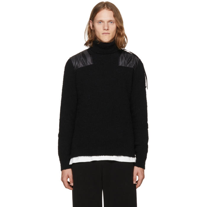 Photo: Moncler C Black Shoulder Patch Turtleneck