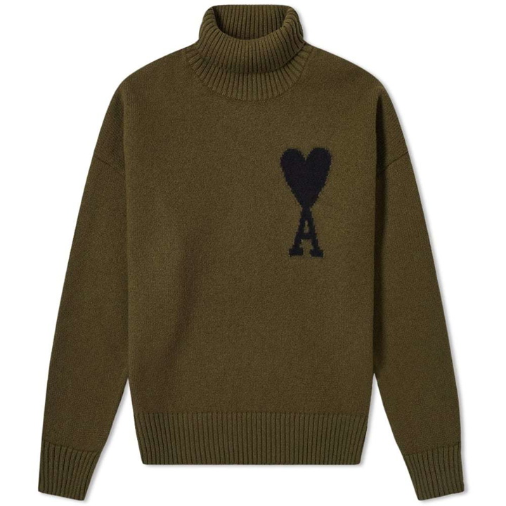 Photo: AMI A Heart Intarsia Roll Neck Knit