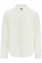 A. P.C. camicia unisex in lino bianco sporco eleganza minimalista White