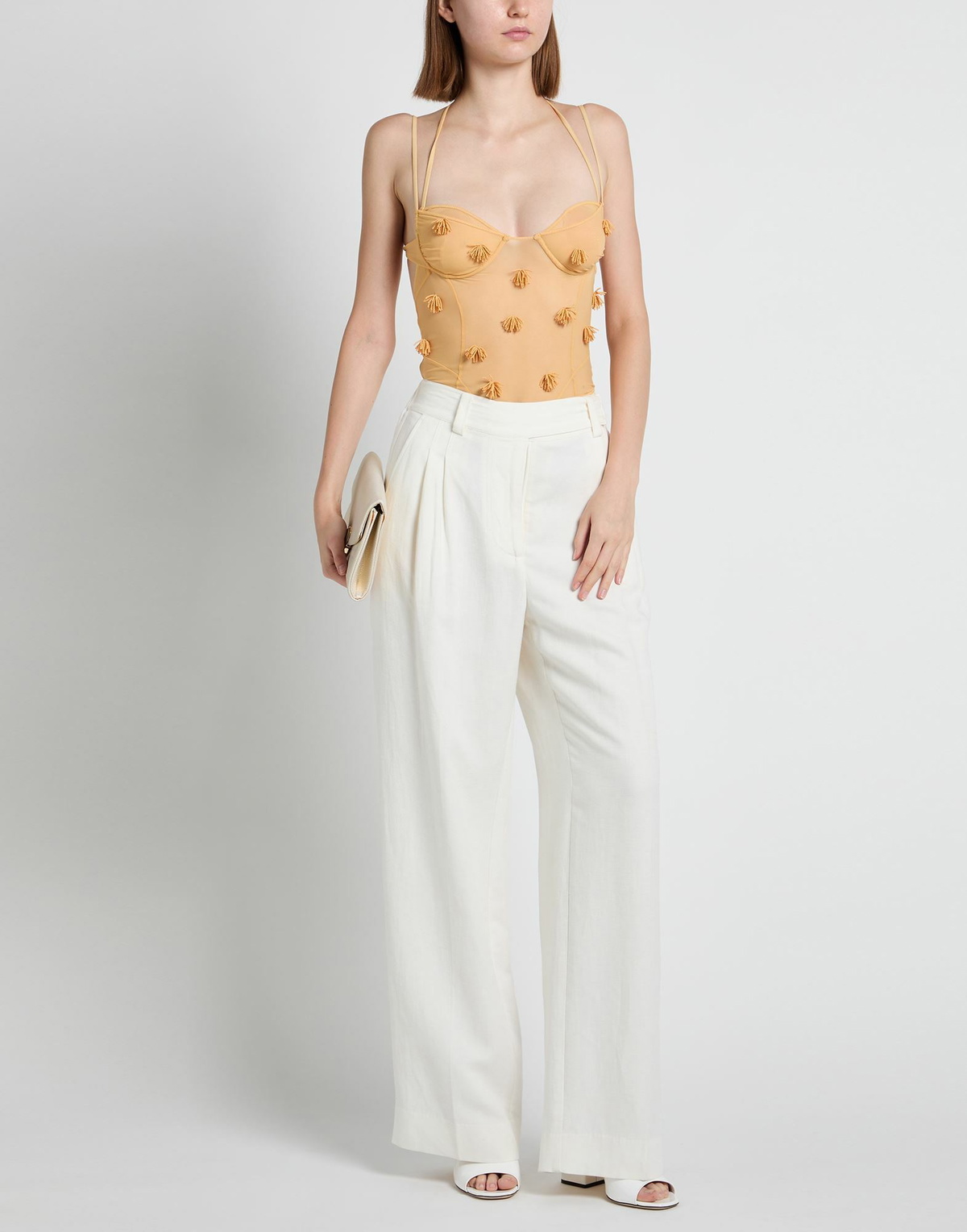 Jacquemus Womens Bodysuit Apricot