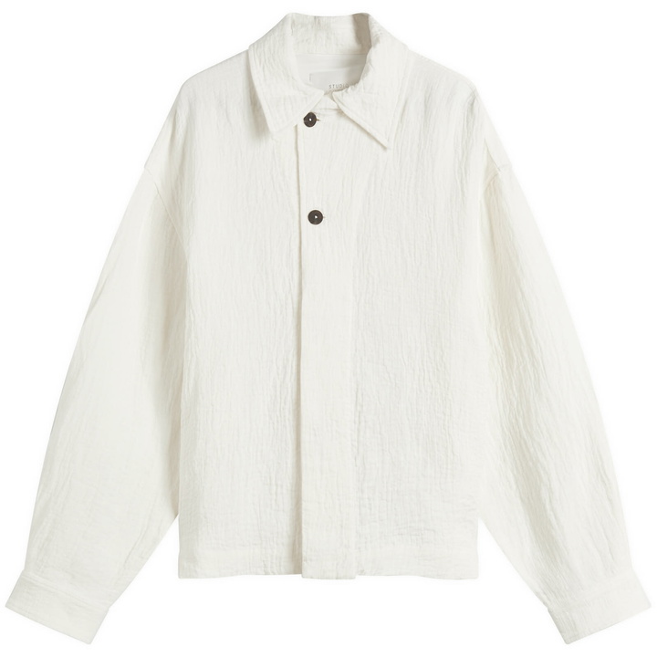 Studio Nicholson Roro Boiled Wool Boucle Oversized Shirt Studio 