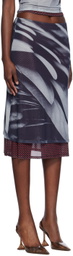 Miaou Gray Maria Midi Skirt
