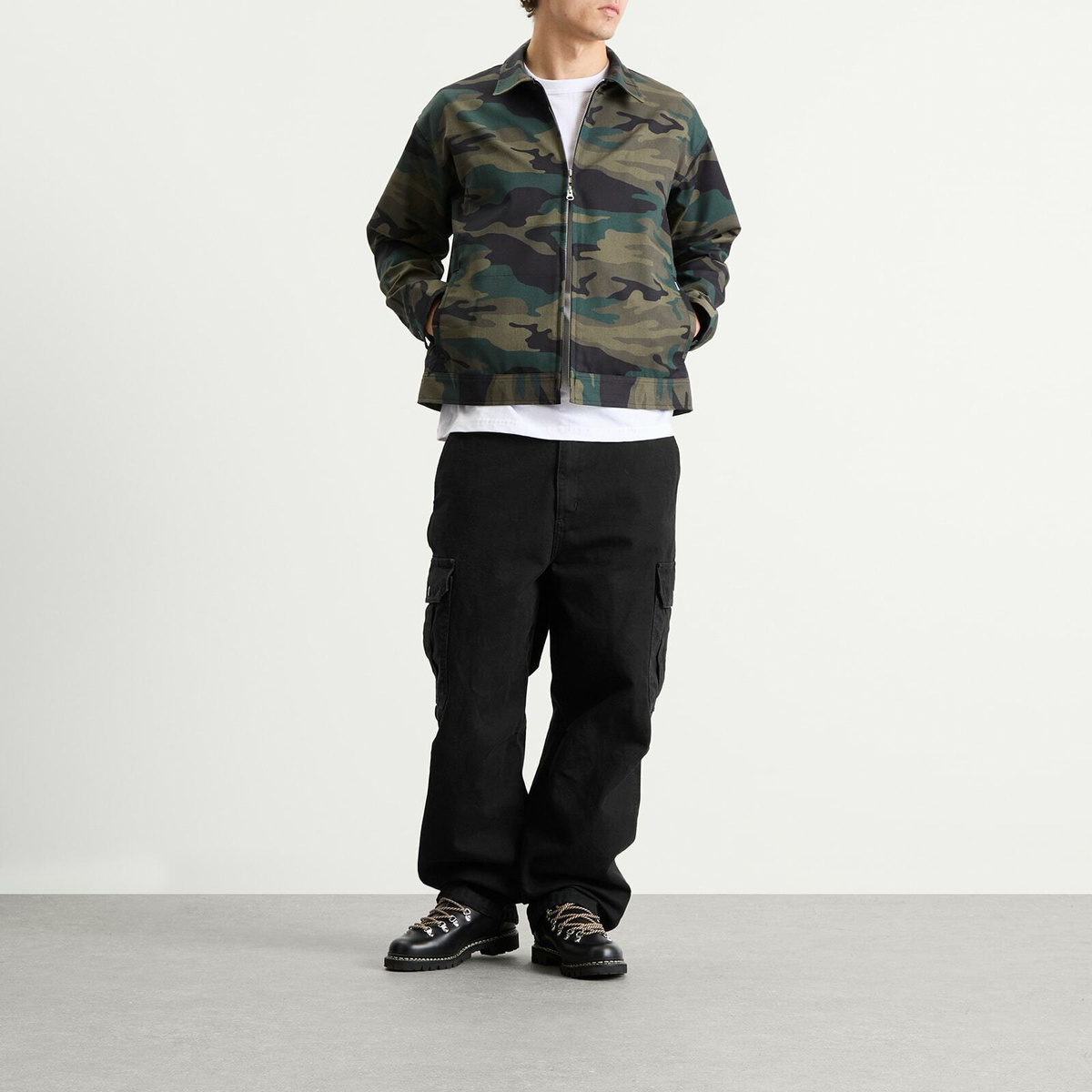 Randy's Garments Men's Randy’s Garments  Station Jacket in Woodland Camo Twill