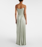 Costarellos Lorinne embellished satin bustier gown
