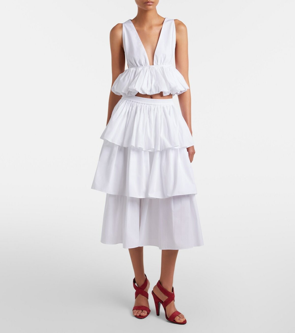Alaïa Cone suede slingback sandals