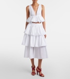 Alaïa Cone suede slingback sandals