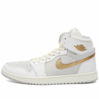 Air Jordan Men's 1 ZM Air CMFT 2 Sneakers in White/Gold/Grey