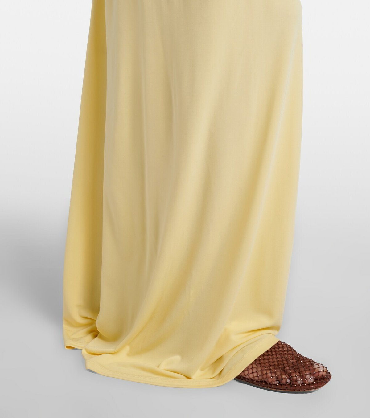 Christopher Esber Bezel Quartz gathered jersey maxi skirt