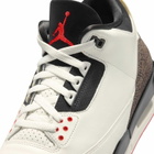 Air Jordan Men's 3 Retro OG Sneaker in Sail/Black University Red/Pale Ivory
