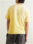Visvim - Jumbo Distressed Cotton-Jersey T-Shirt - Yellow