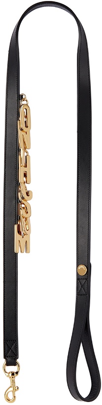 Photo: Moschino Black Large Lettering Charm Leash