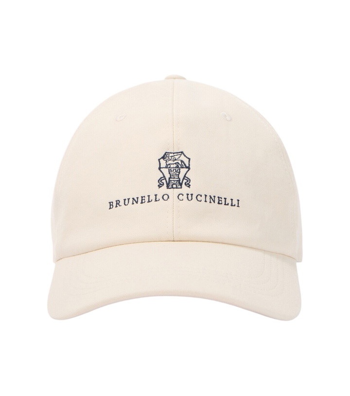 Photo: Brunello Cucinelli Logo canvas baseball cap
