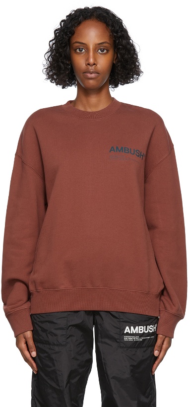 Photo: AMBUSH Red Fleece Workshop Sweatshirt