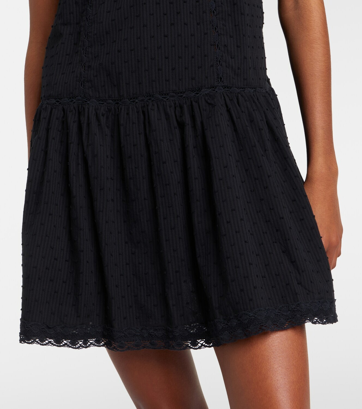Poupette St Barth Nora crochet-trimmed cotton minidress