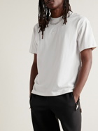 Nike - Sportswear Premium Essentials Logo-Embroidered Cotton-Jersey T-Shirt - Neutrals