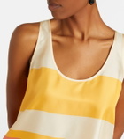 Eres Sorbets striped silk twill top