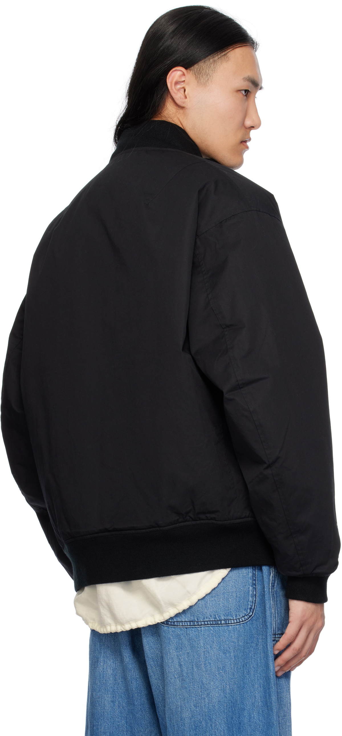 nanamica Black Insulation Varsity Bomber Jacket Nanamica nanamica Black Insulation Varsity Bomber Jacket Nanamica