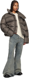 Rick Owens Gray Concordians Turtle Down Jacket