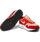 Nike - atmos Air Max 1 Premium Retro Suede, Nubuck and Mesh Sneakers - Men - Red