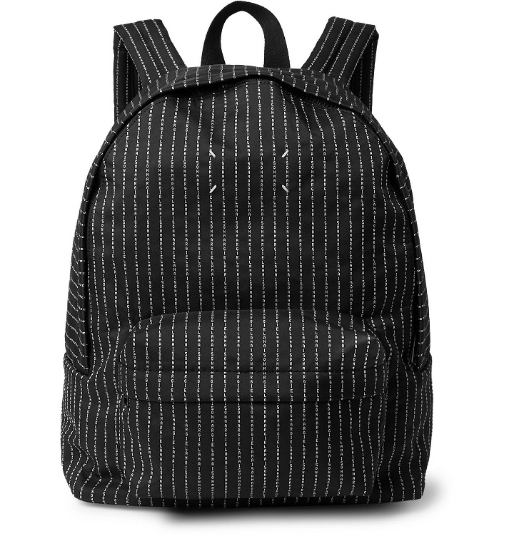 Photo: Maison Margiela - Logo-Embroidered Canvas Backpack - Black