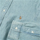 Polo Ralph Lauren Men's Slim Fit Button Down Chambray Shirt in Light Indigo