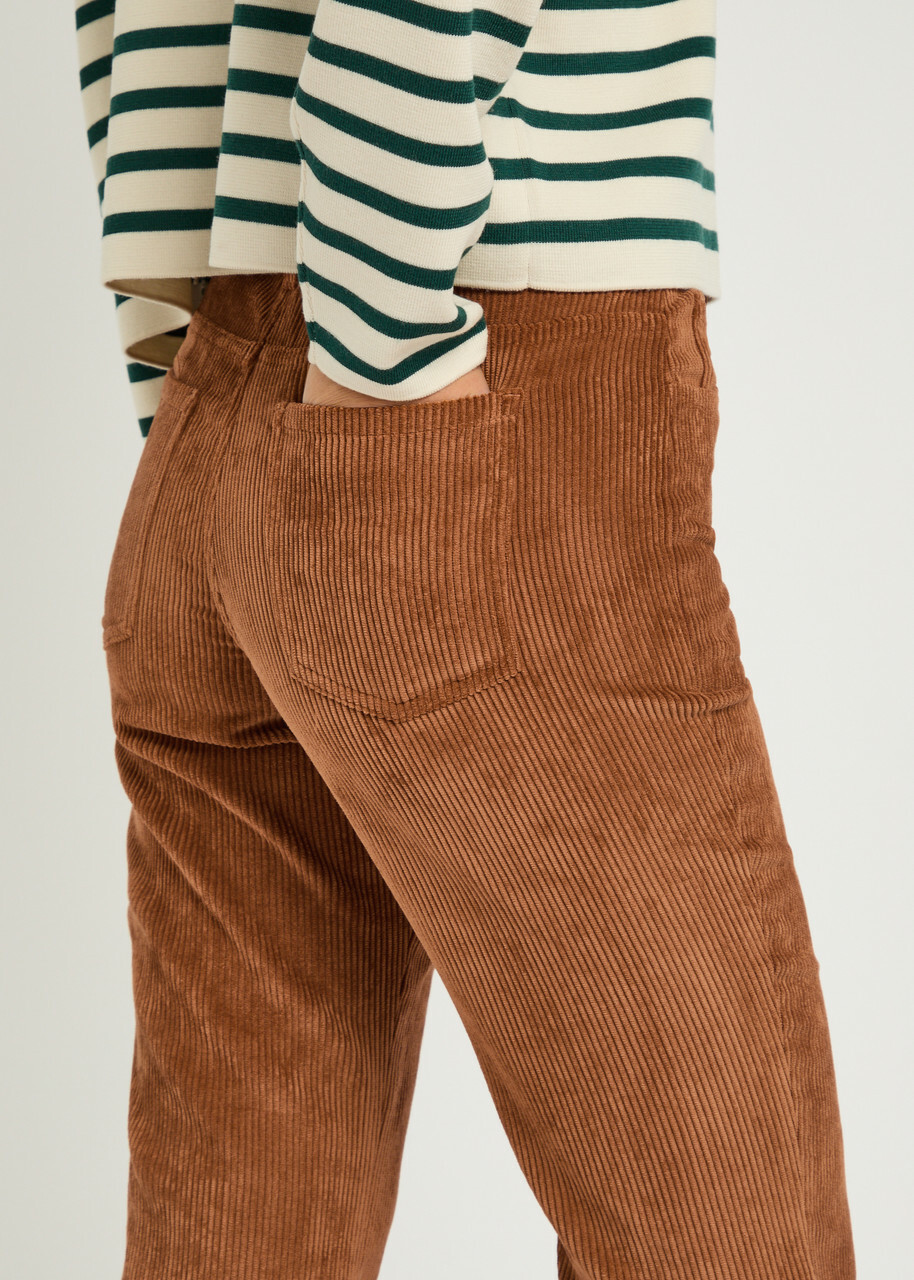 Moncler Flared-leg Corduroy Trousers Brown
