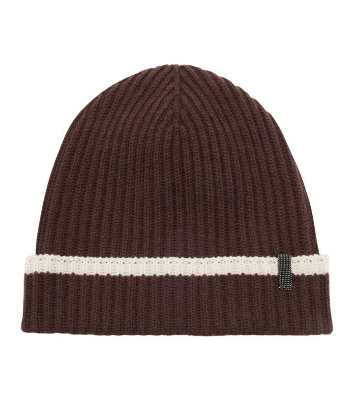 Photo: Brunello Cucinelli Monili ribbed-knit cashmere beanie