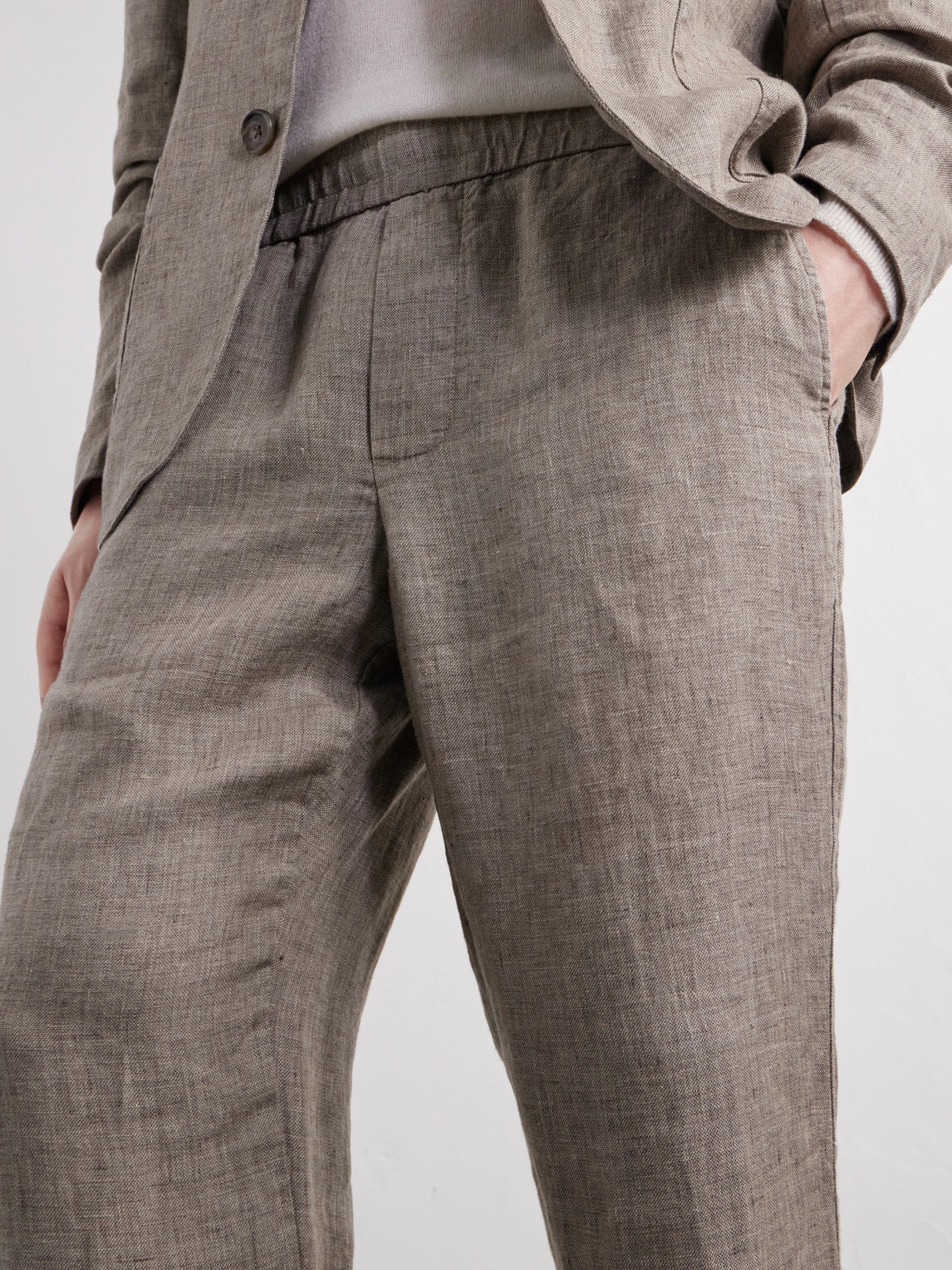 James Perse - Straight-Leg Linen Suit Trousers - Neutrals