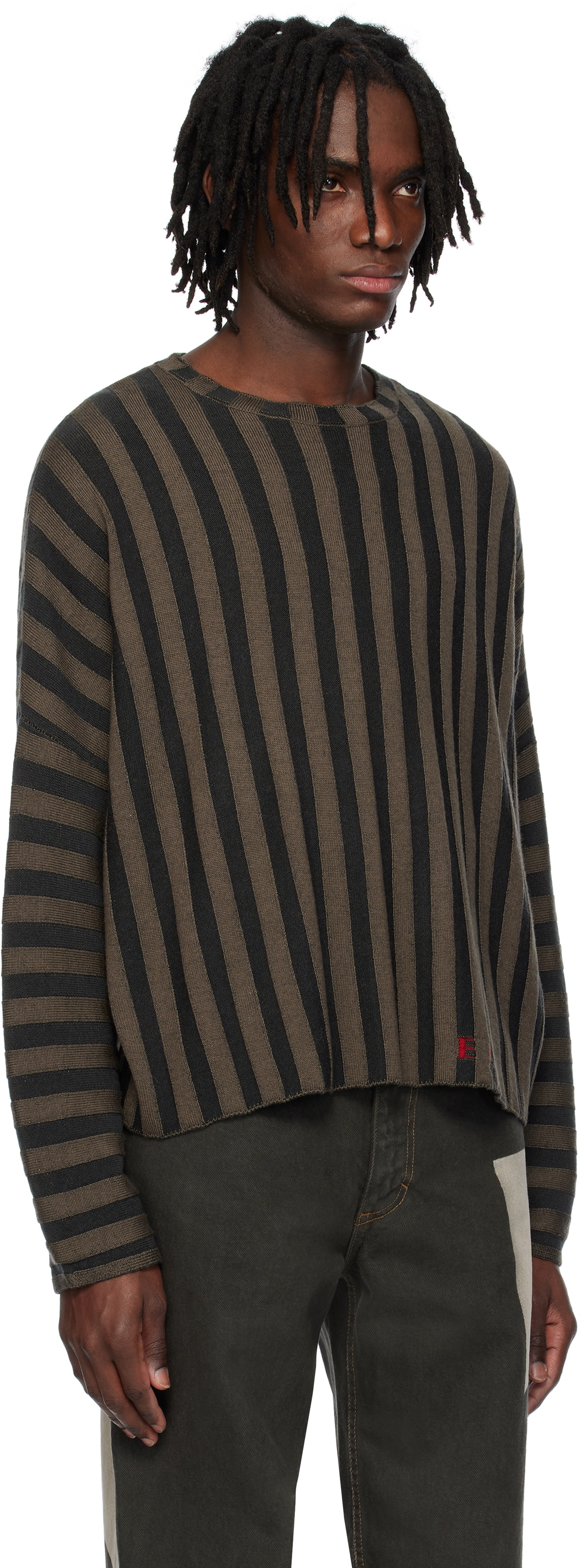 Eckhaus Latta Brown & Gray Keyboard Sweater