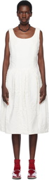 Comme des Garçons Comme des Garçons White Floating Jacquard Flower Pattern Midi Dress