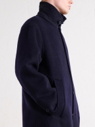 Officine Générale - Braxton Suede-Trimmed Wool Coat - Blue