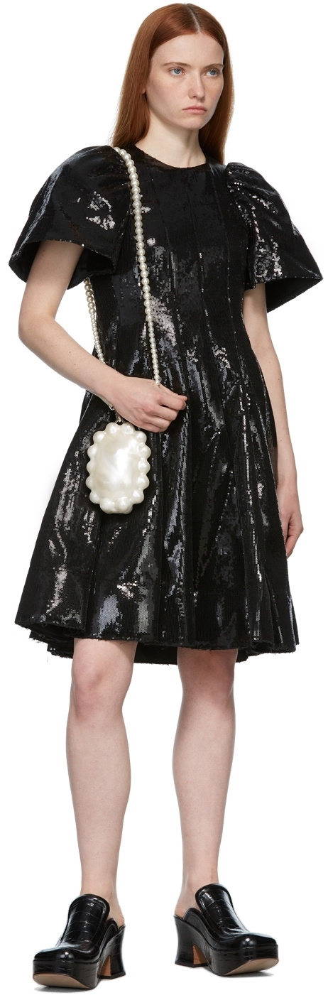 Shushu/Tong Black Sequin Slim Dress Shushu/Tong