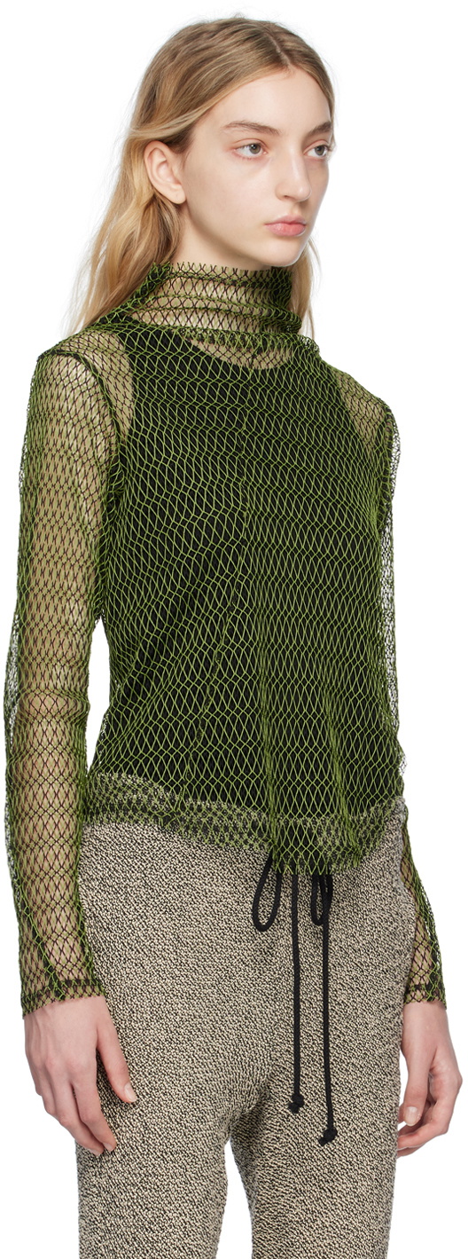 Song for the Mute Green & Black Twisted Turtleneck