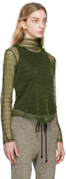 Song for the Mute Green & Black Twisted Turtleneck