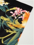 TOM FORD - Floral-Print Stretch-Cotton Jersey Briefs - Black