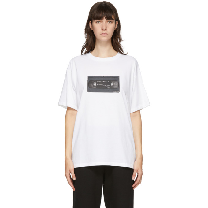 MM6 Maison Margiela White VHS Graphic T-Shirt MM6 Maison Margiela