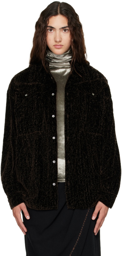 Photo: Kiko Kostadinov Brown Weka Overshirt