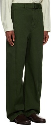 LEMAIRE Green Twisted Belted Jeans