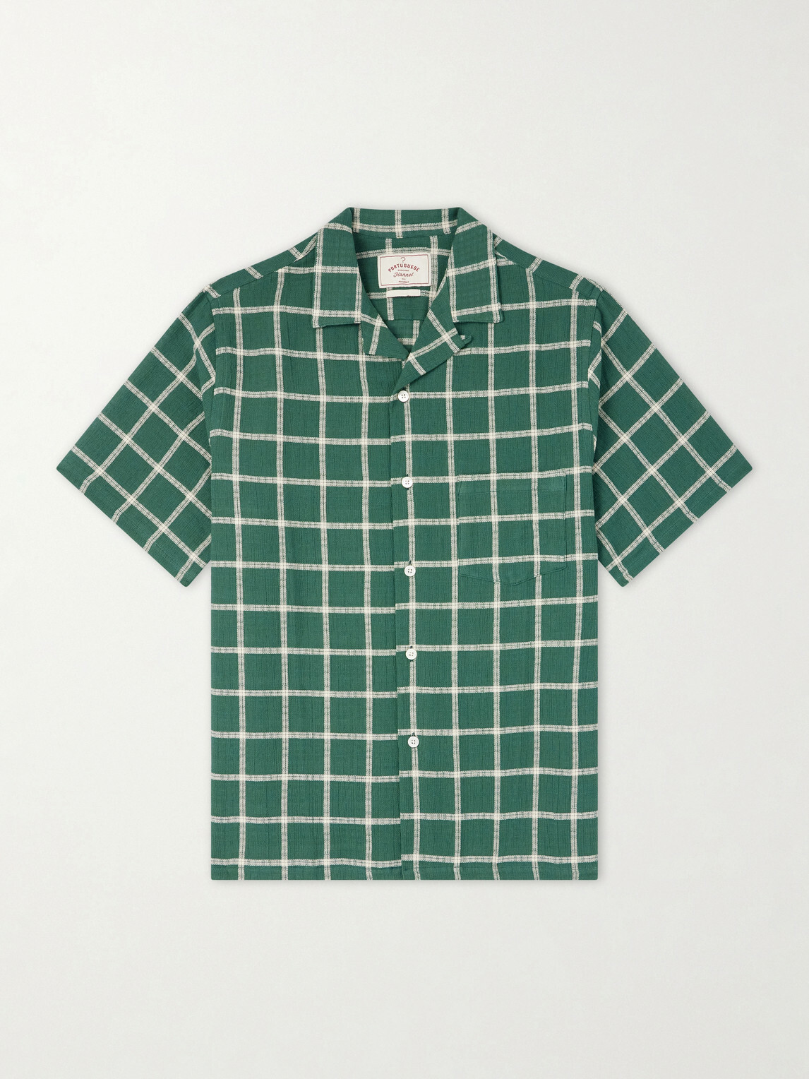Portuguese Flannel - Alvor Checked Organic Cotton Shirt - Green