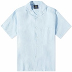 Portuguese Flannel Men's Linen Camp Vacation Shirt in Sky