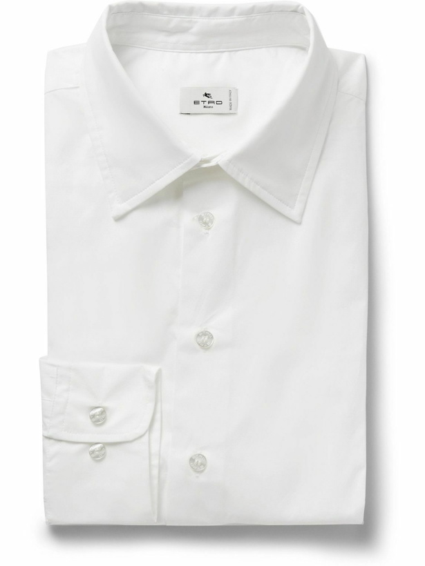 Photo: Etro - Slim-Fit Stretch-Cotton Shirt - White
