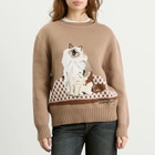 House Of Sunny Women's Ragdoll Crew Jumper in Kibble