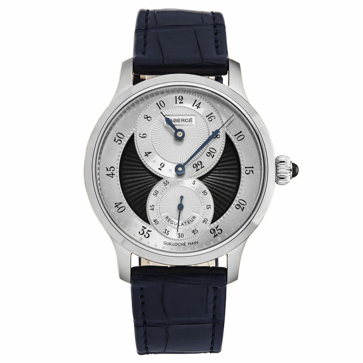 Photo: Faberge Agathon Hand Wind Silver Dial Mens Watch FAB-216