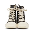 Rick Owens Drkshdw Black Lacquered High Sneakers