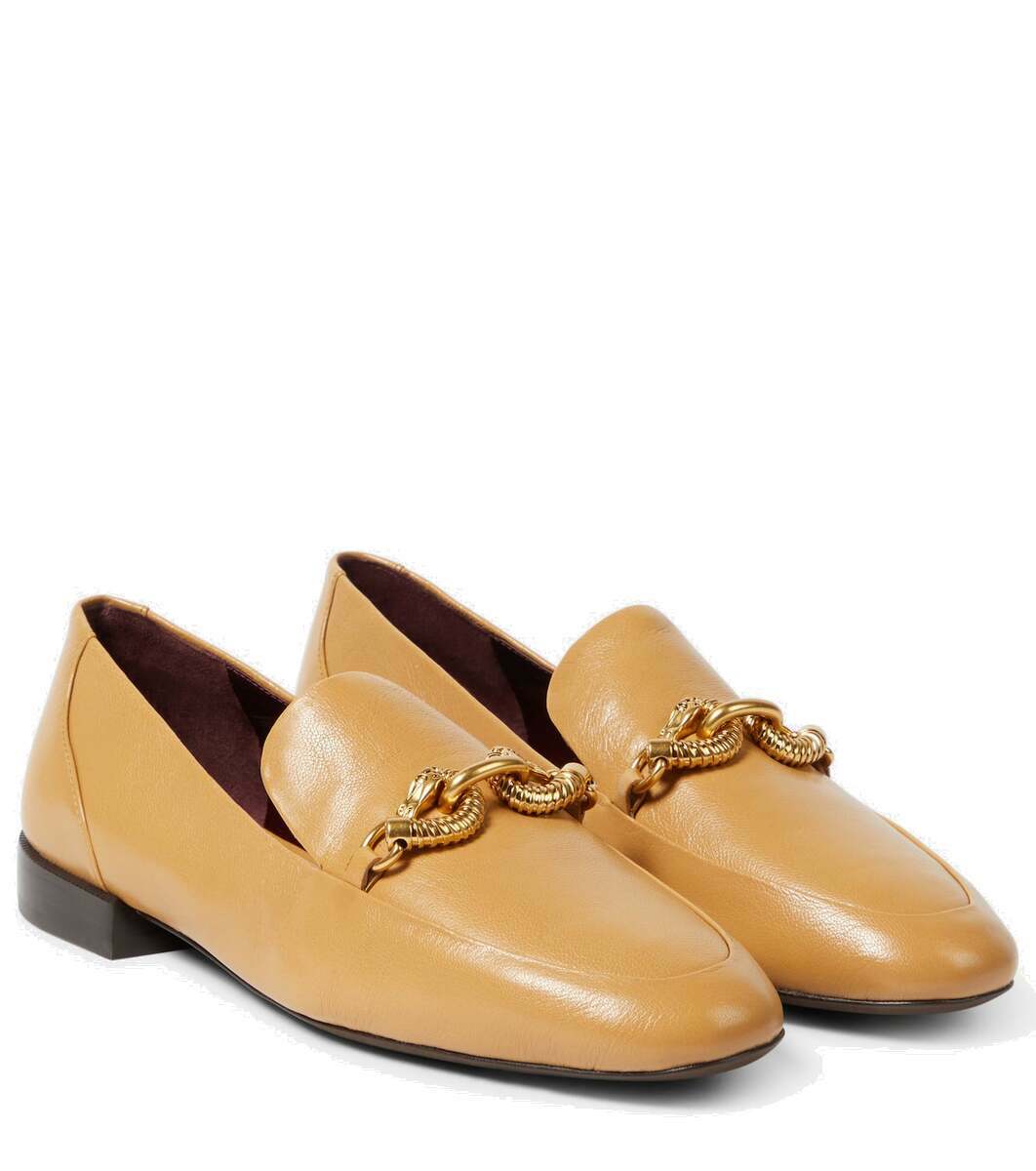 美品■TORY BURCH 【24】Jessa バイカラー ローファー レザー 美品□TORY BURCH 【24】Jessa バイカラー ローファー レザー