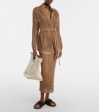 Max Mara Geode open-knit cotton midi skirt
