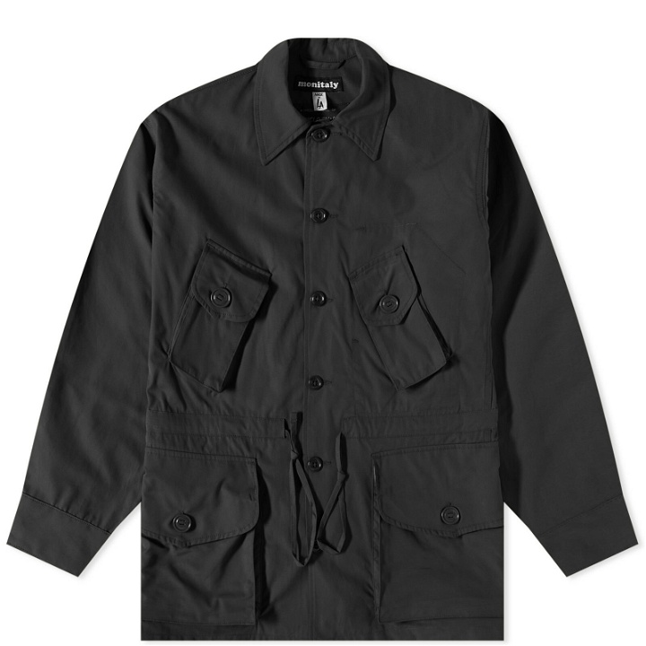 Photo: Monitaly Men's Type B Military Half Coat in Vancloth Oxford Black