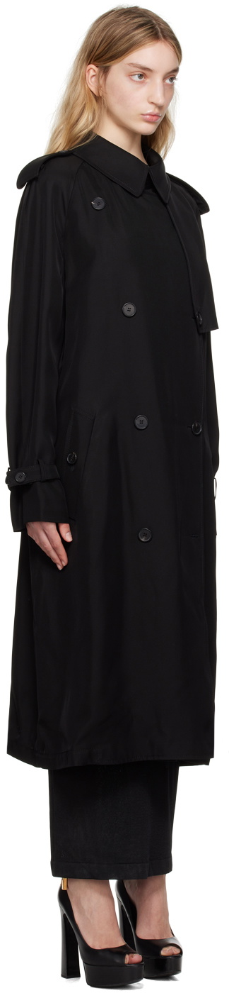 TOM FORD Black Fluid Trench Coat TOM FORD